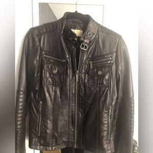 Michael Kors Leather Jacket Size S